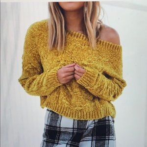 Burgundy chenille sweater